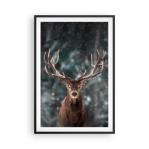 Poster in een zwarte lijst - Gekroond tot koning van het bos - 61x91 cm