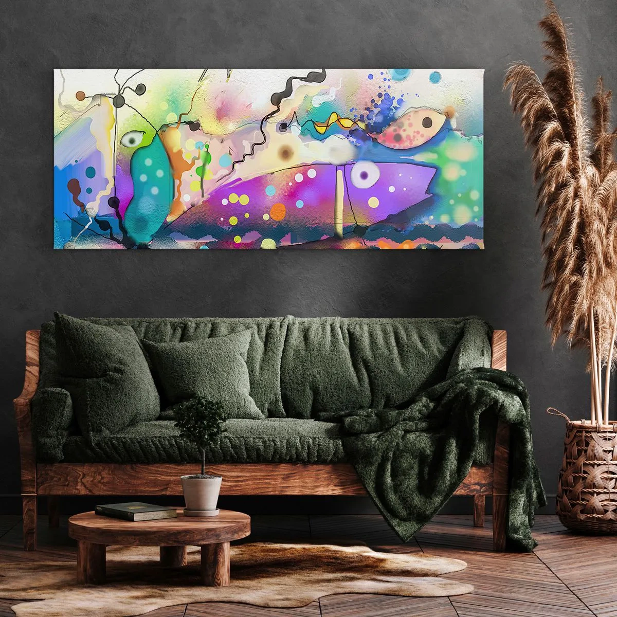 Schilderen op canvas - Geen woorden! - 120x50 cm