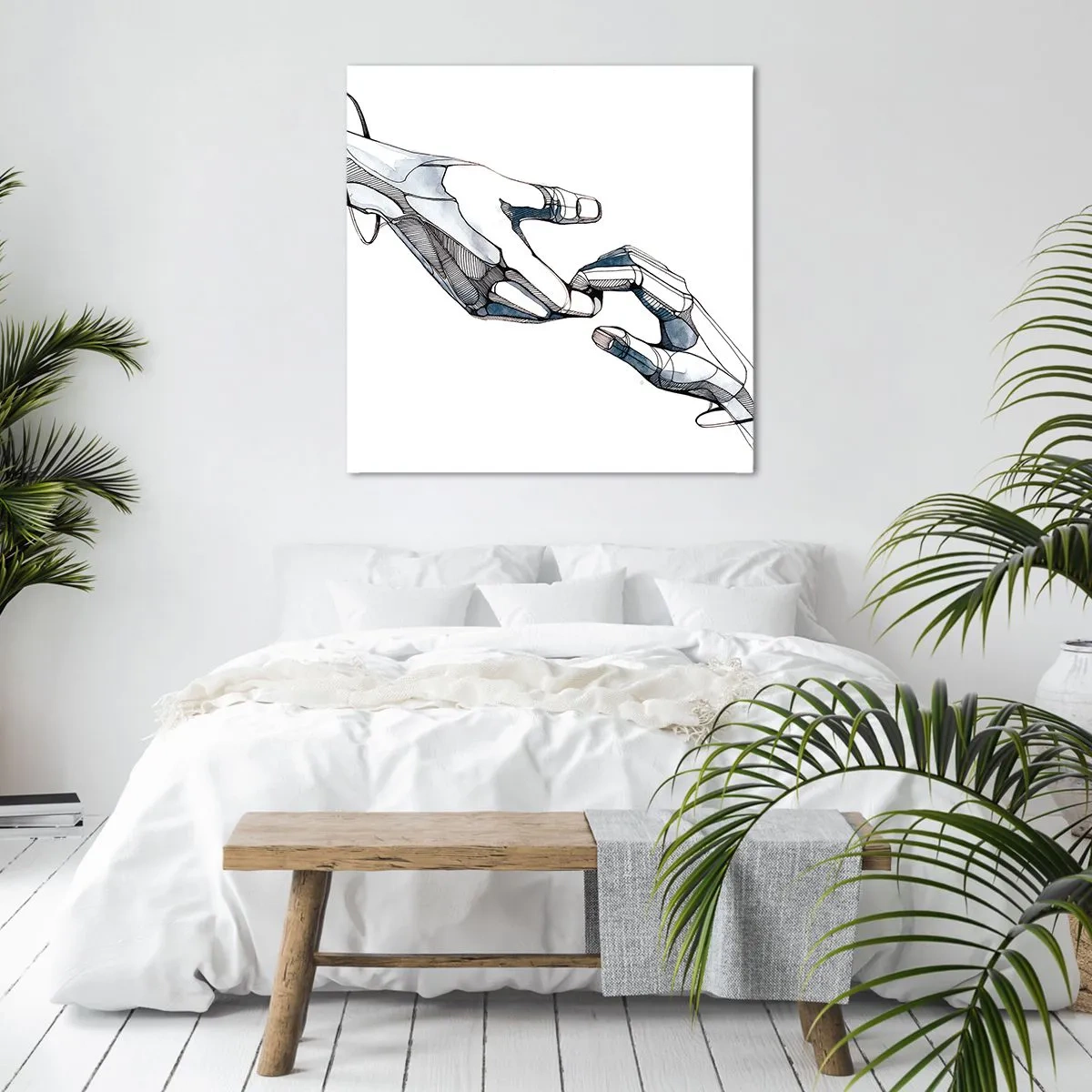 Schilderen op canvas - Een goed gebaar - 60x60 cm