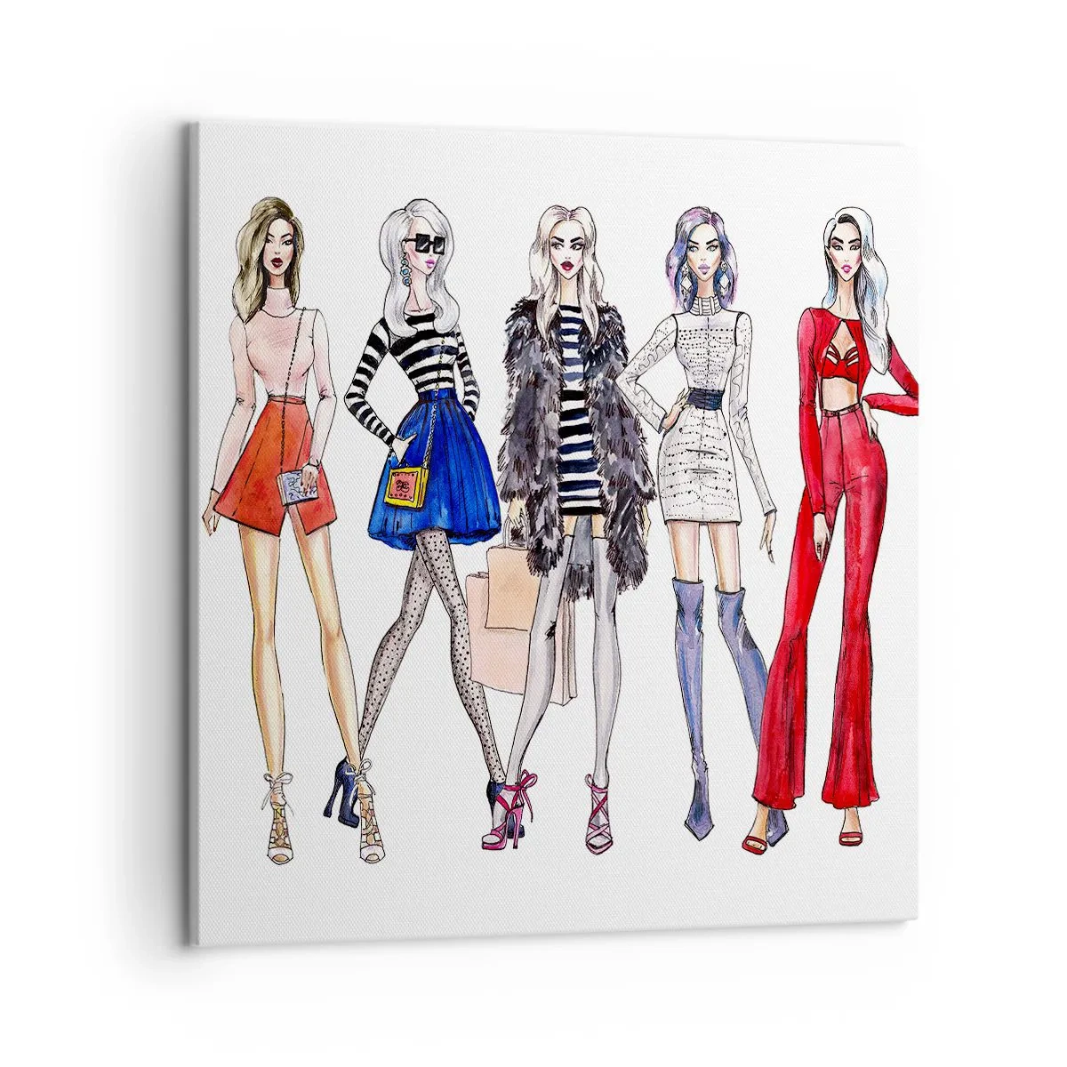 Schilderen op canvas - Elke week Fashion Week - 50x50 cm