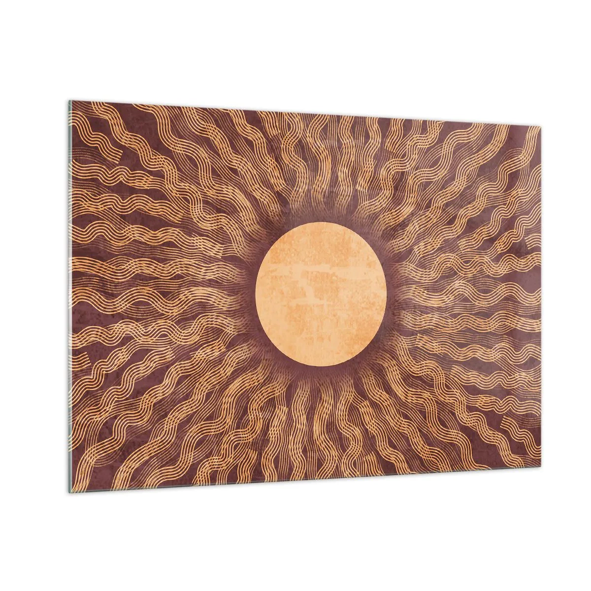 Schilderen op glas - Zon icoon - 100x70 cm