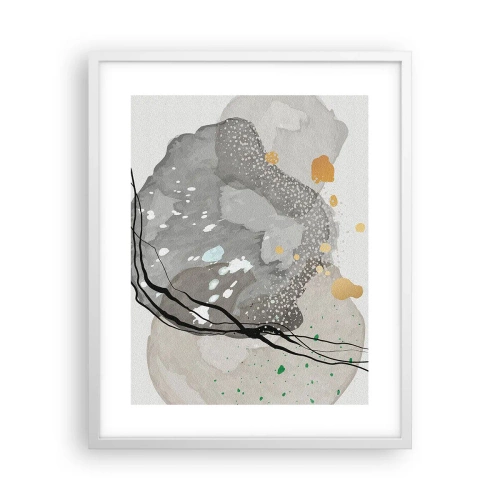 Poster in een witte lijst - Organische compositie - 40x50 cm
