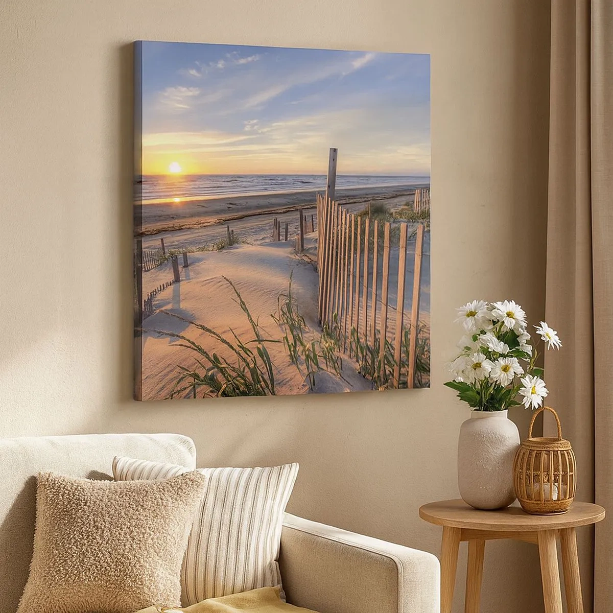 Schilderen op canvas - Glans en schaduw van de wind - 30x30 cm