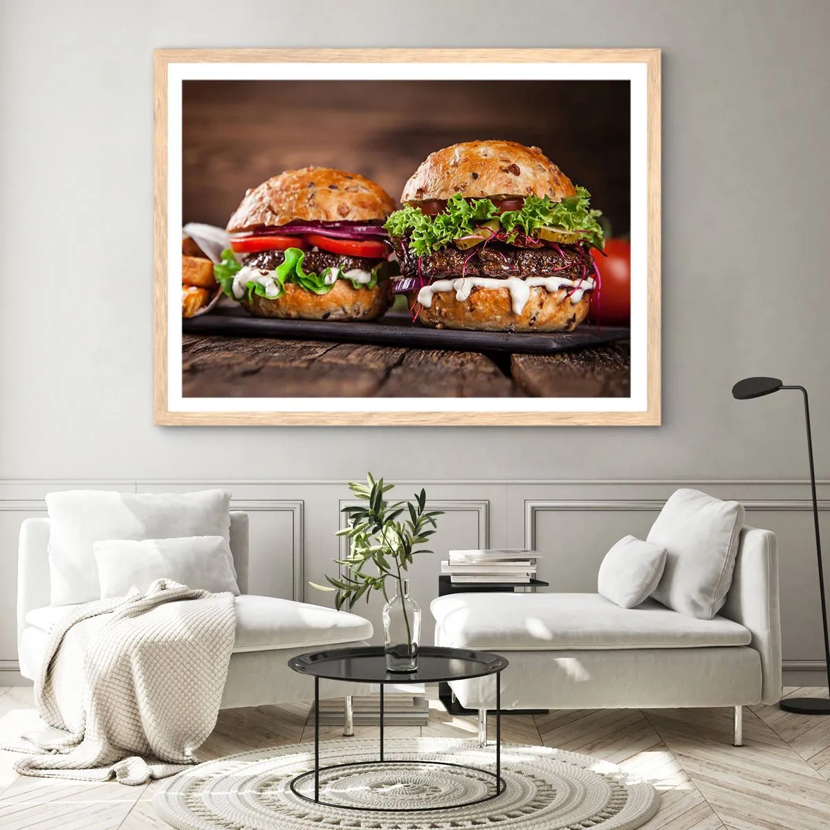 Een poster in een licht eiken lijst - Amerikaanse droom - 100x70 cm