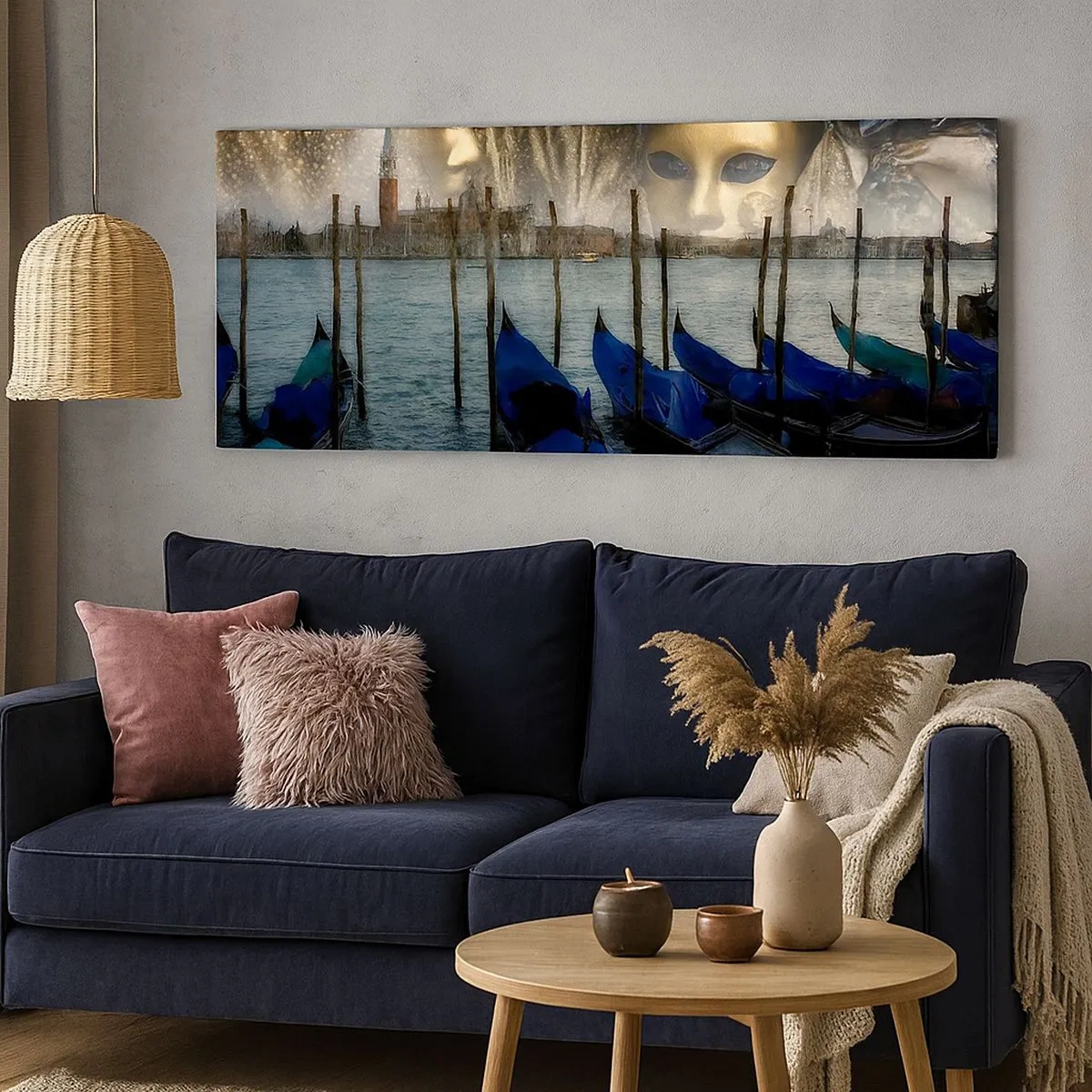 Schilderen op canvas - Het is tijd om het carnaval te beginnen - 100x40 cm