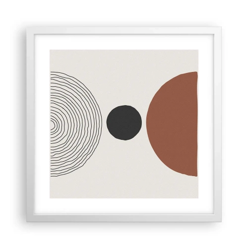 Poster in een witte lijst - Het middelpunt van de aandacht - 40x40 cm