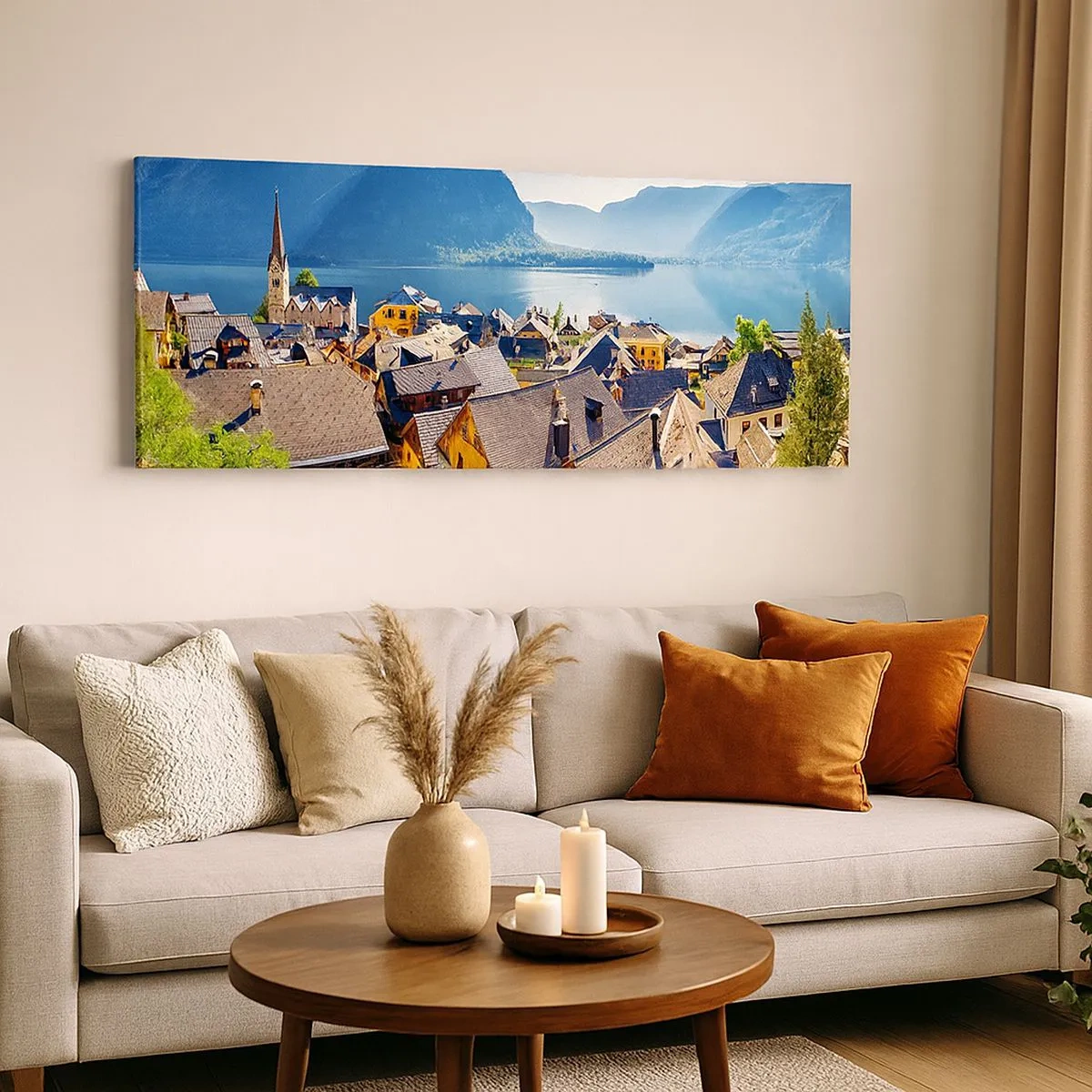 Schilderen op canvas - Het kan niet meer schilderachtiger zijn - 100x40 cm