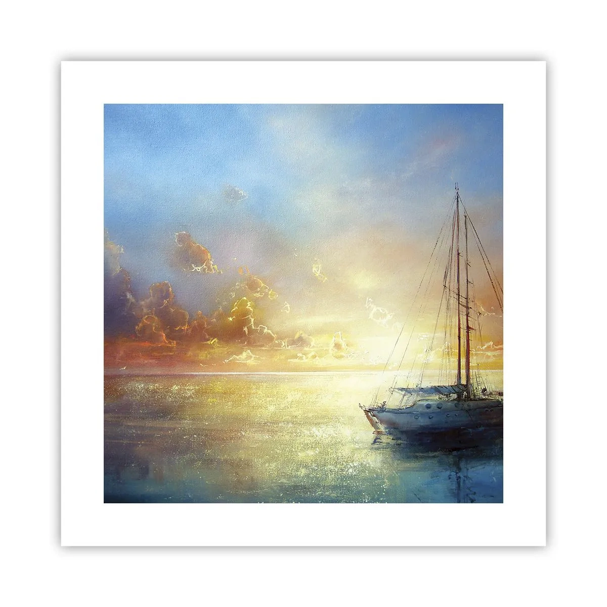 Poster - In een gouden baai - 40x40 cm