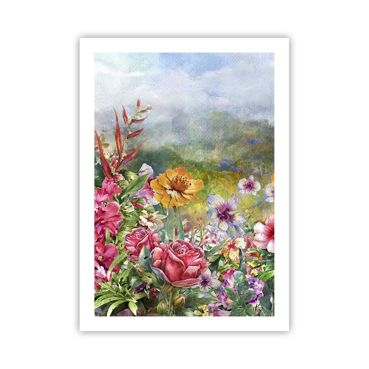 Poster - Een tuin die gek is geworden - 50x70 cm