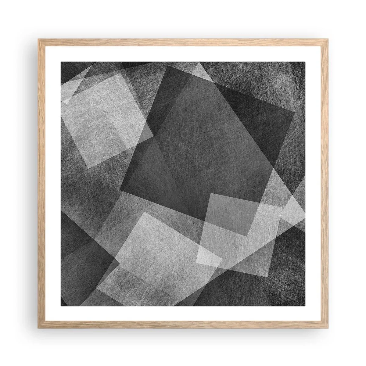 Een poster in een licht eiken lijst - Het eeuwige symbool van duurzaamheid en orde - 60x60 cm