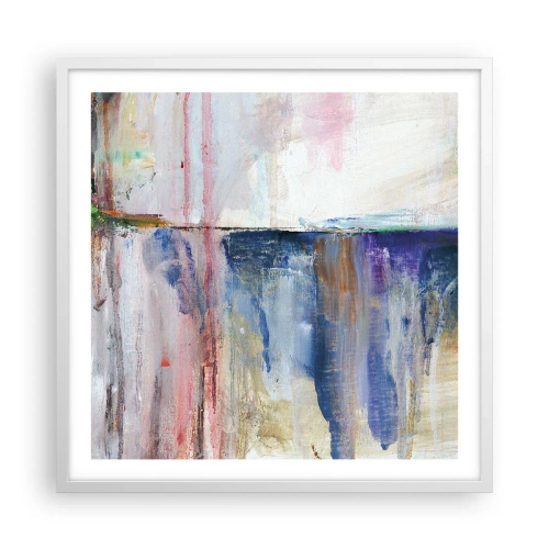 Poster in een witte lijst - Kleurrijke impressies en associaties - 60x60 cm