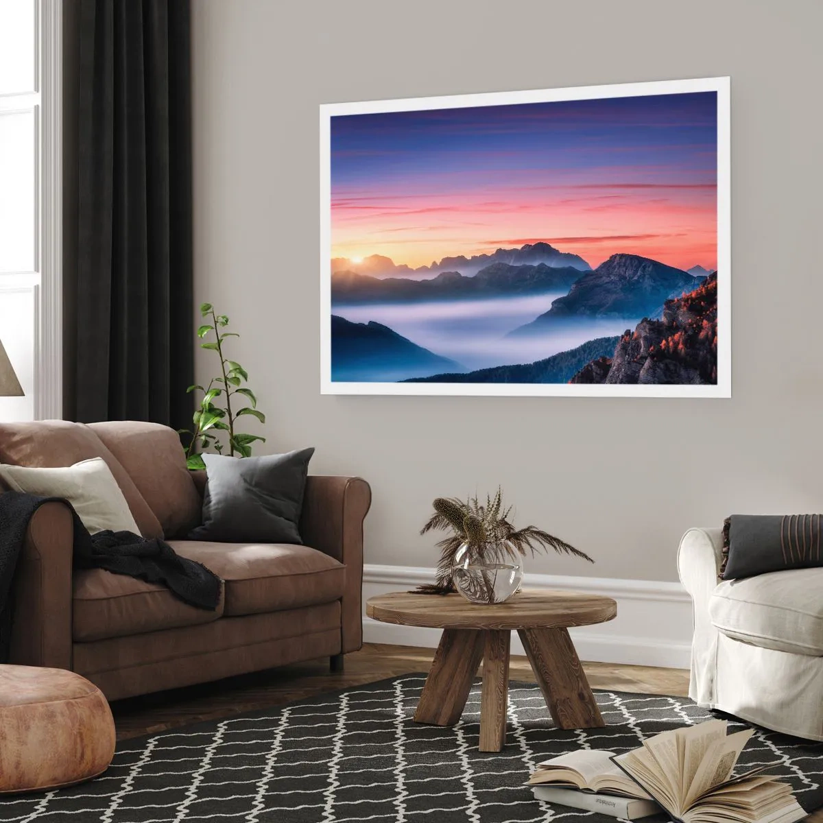 Poster - Over de valleien - 50x40 cm
