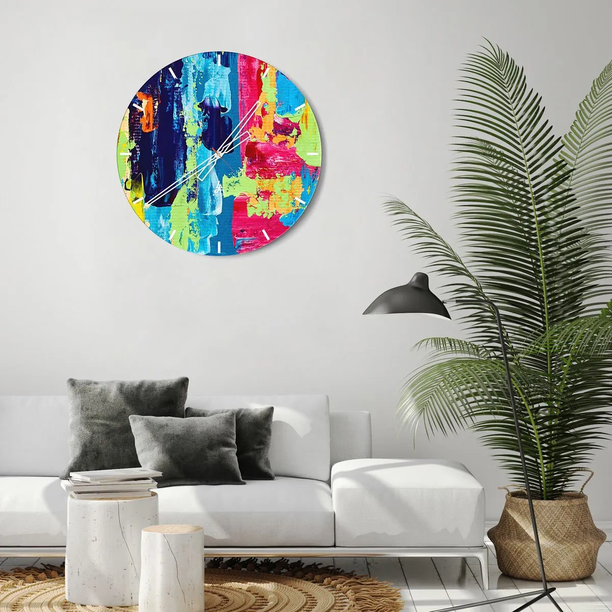 Wandklok - Klok - Het leven is mooi! - 40x40 cm