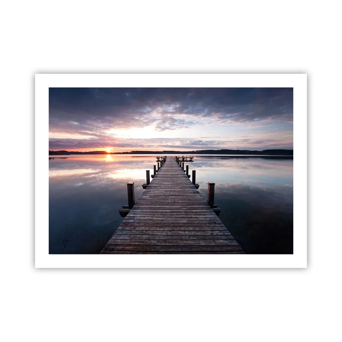 Poster - Een rustige grens tussen dag en nacht - 70x50 cm