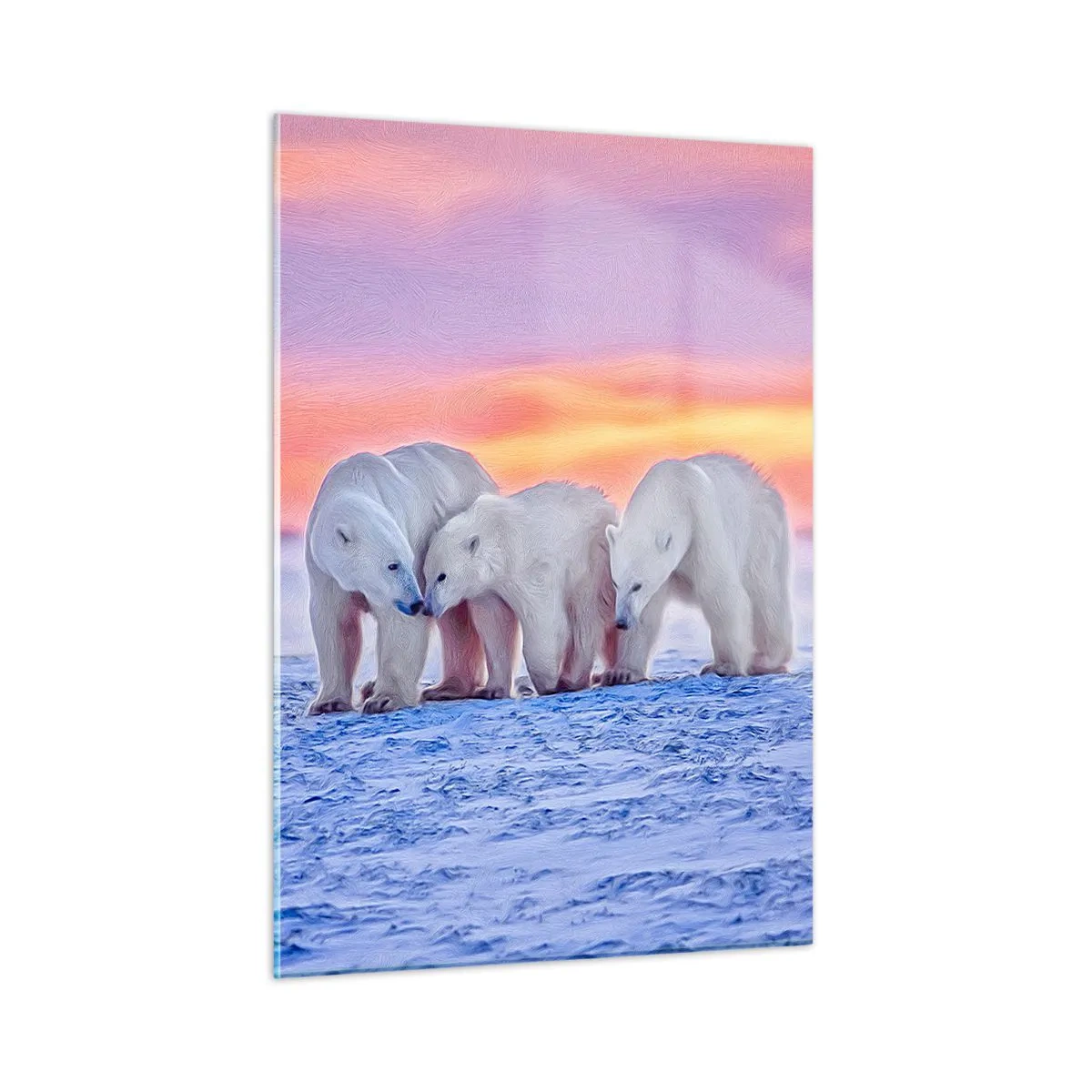 Schilderen op glas - Familie warmte is genoeg - 50x70 cm