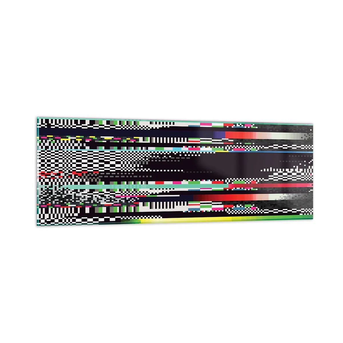 Schilderen op glas - Het controlebeeld van de werkelijkheid - 90x30 cm