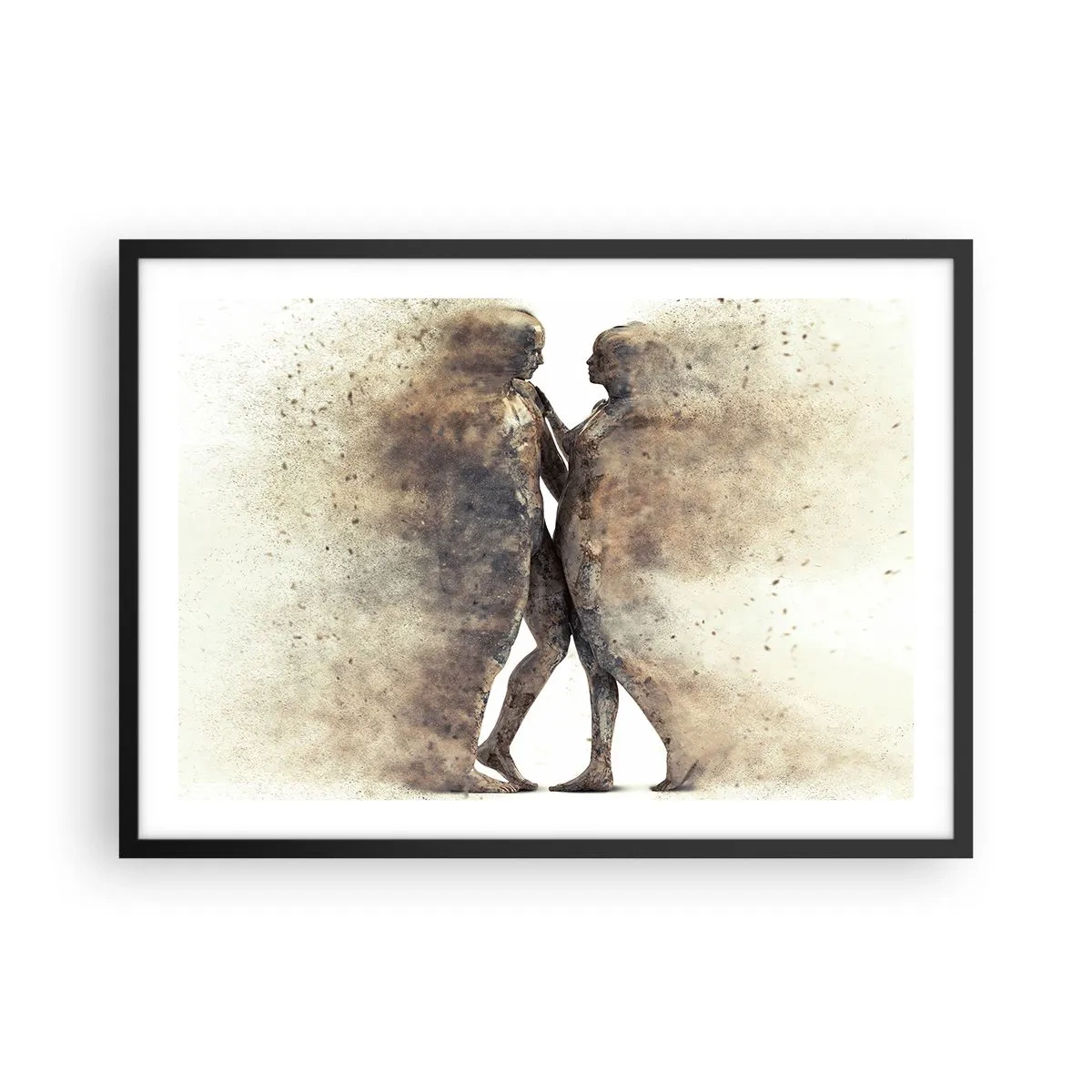 Poster in een zwarte lijst - Ze verrezen uit het stof tot liefde - 70x50 cm