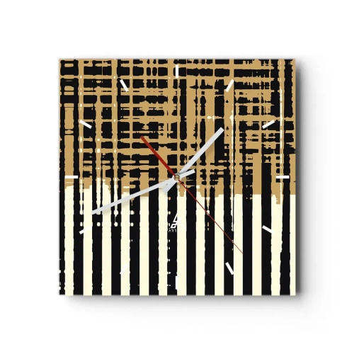 Wandklok - Klok - Architecturale abstractie - 30x30 cm
