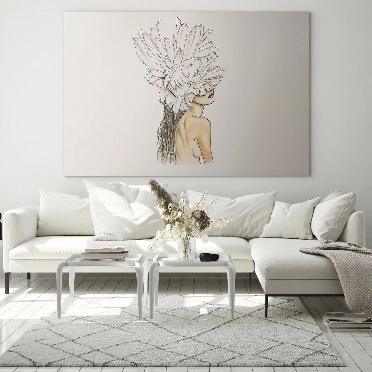 Schilderen op glas - gekroonde schoonheid - 120x80 cm