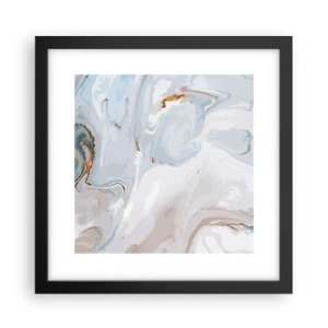 Poster in een zwarte lijst - Het wit is verheven - 30x30 cm