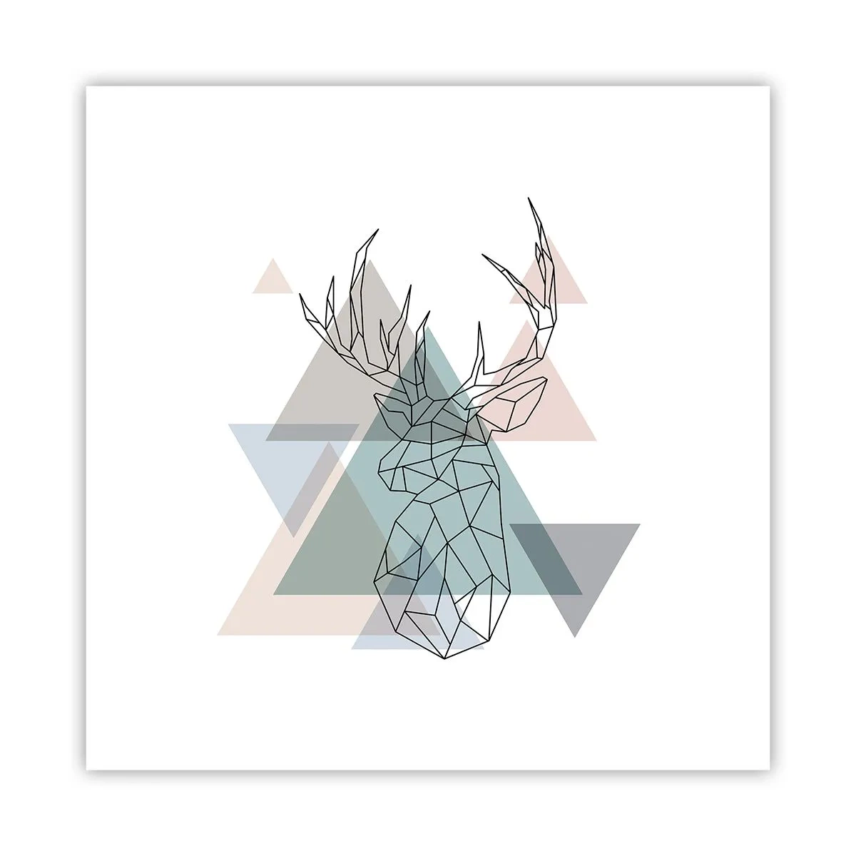 Poster - In een geometrisch bos - 30x30 cm