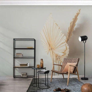 Fotobehang Premium Sand - Wanneer je verlichting nodig hebt - Helder, Minimalisme, Blad - 350x256 cm