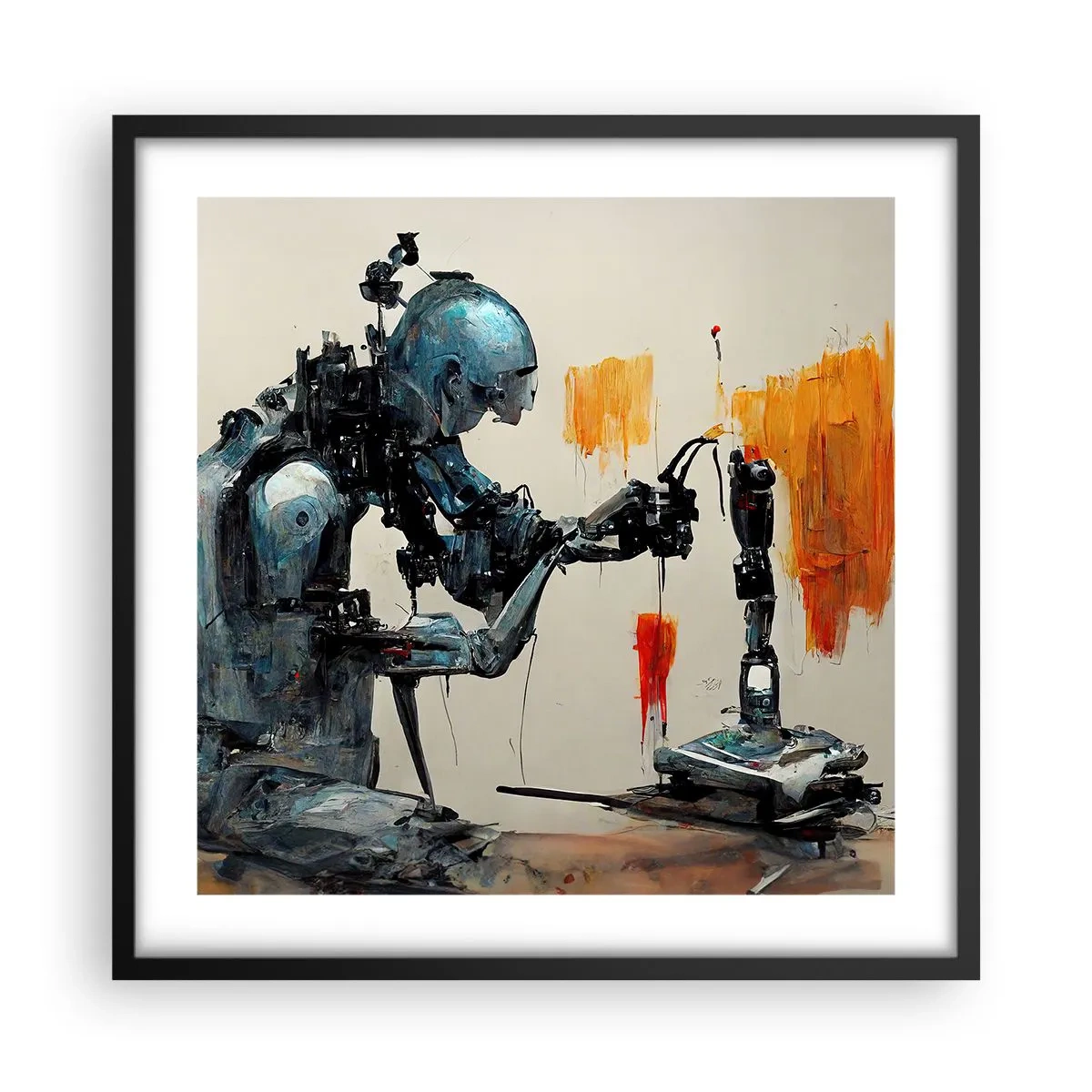 Poster in een zwarte lijst - Morgen al… - 50x50 cm