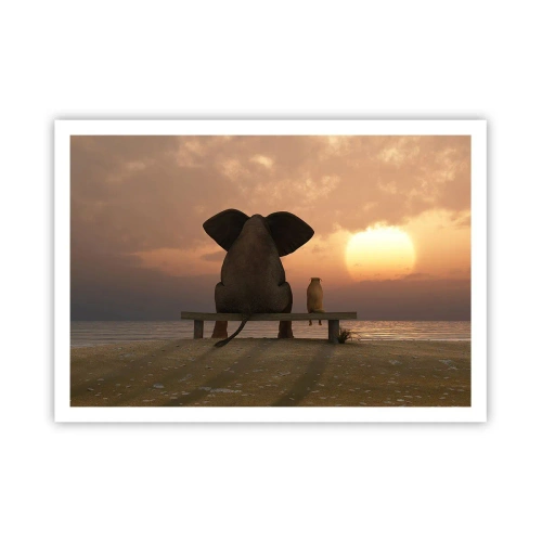 Poster - Het is goed om samen stil te zijn - 100x70 cm