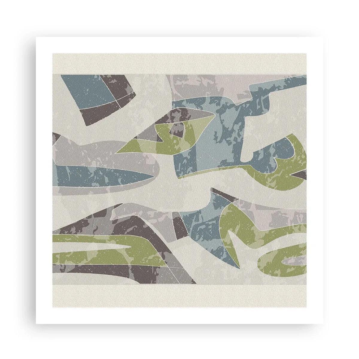 Poster - Compositie achter het glas - 60x60 cm