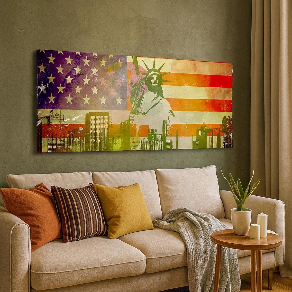 Schilderen op canvas - Viva America! - 30x30 cm
