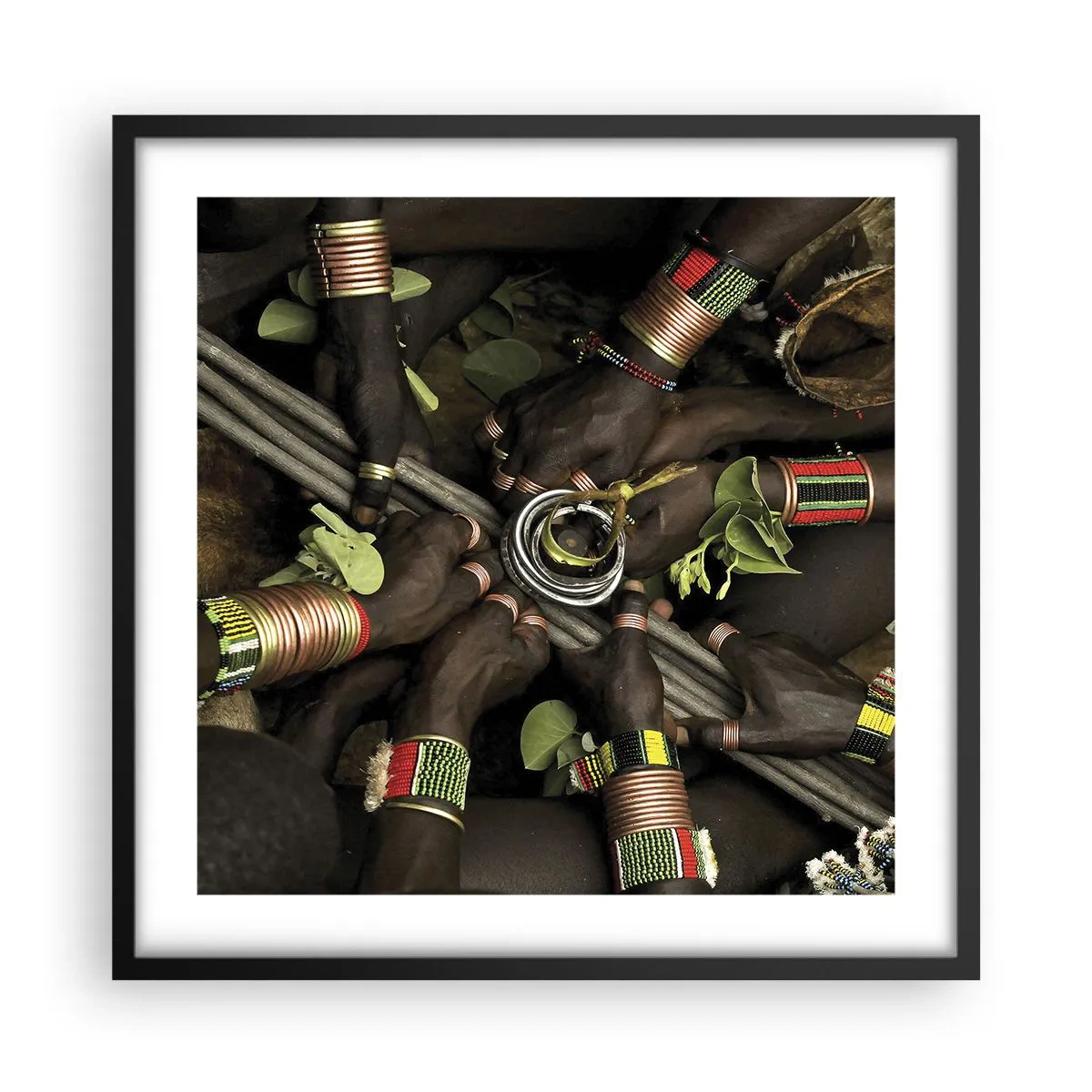 Poster in een zwarte lijst - Wij zijn samen - 50x50 cm