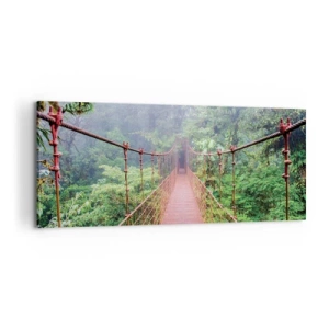 Schilderen op canvas - Opgehangen over de kronen - 100x40 cm