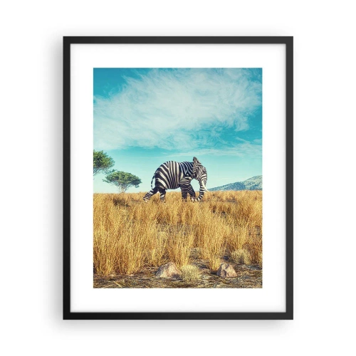 Poster in een zwarte lijst - Grijs is niet meer in de mode - 40x50 cm