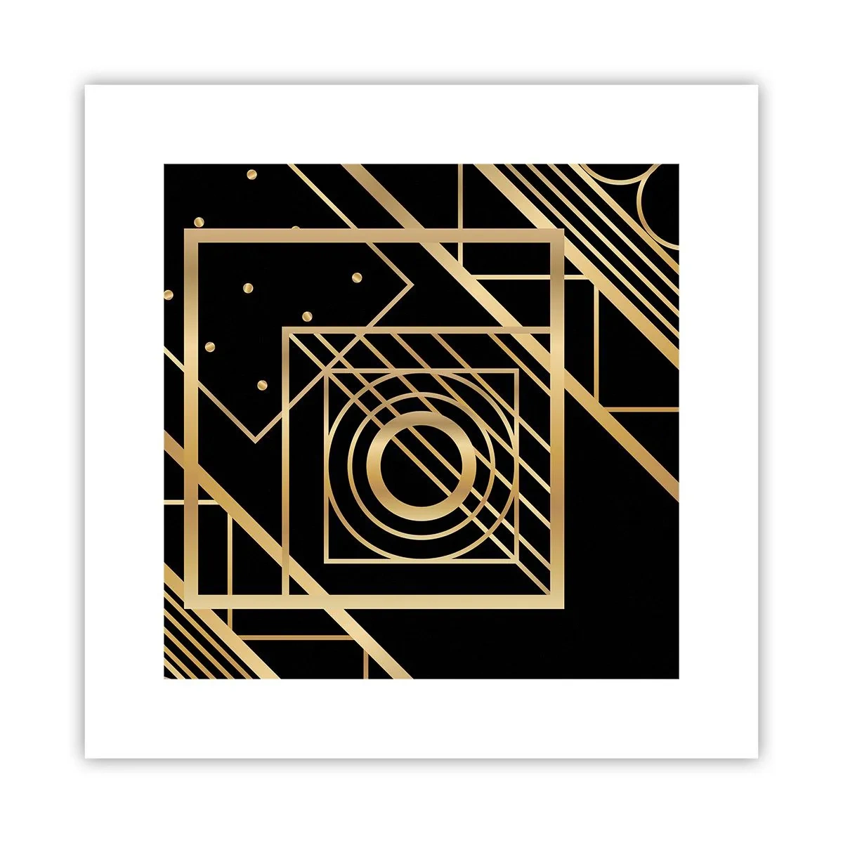 Poster - Gouden geometrie - 30x30 cm