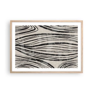 Een poster in een licht eiken lijst - Lijnoverstromingsvlakte - 70x50 cm