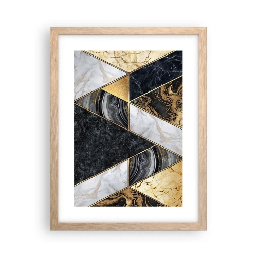 Een poster in een licht eiken lijst - Steen bij steen - 30x40 cm