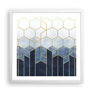 Poster in een witte lijst - Compositie in een gesyncopeerd ritme - 50x50 cm