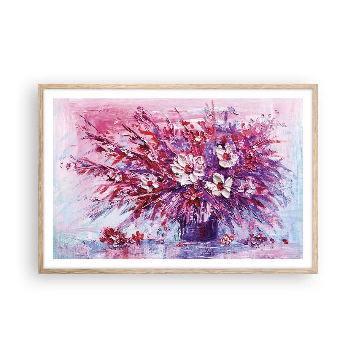 Een poster in een licht eiken lijst - Onschuld en passie - 91x61 cm