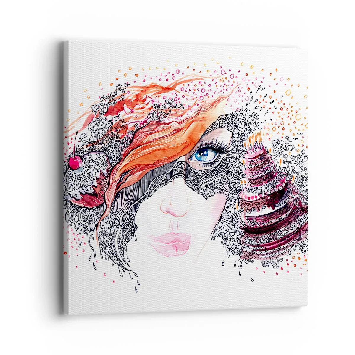 Schilderen op canvas - Elke dag is er een feestdag met haar - 40x40 cm