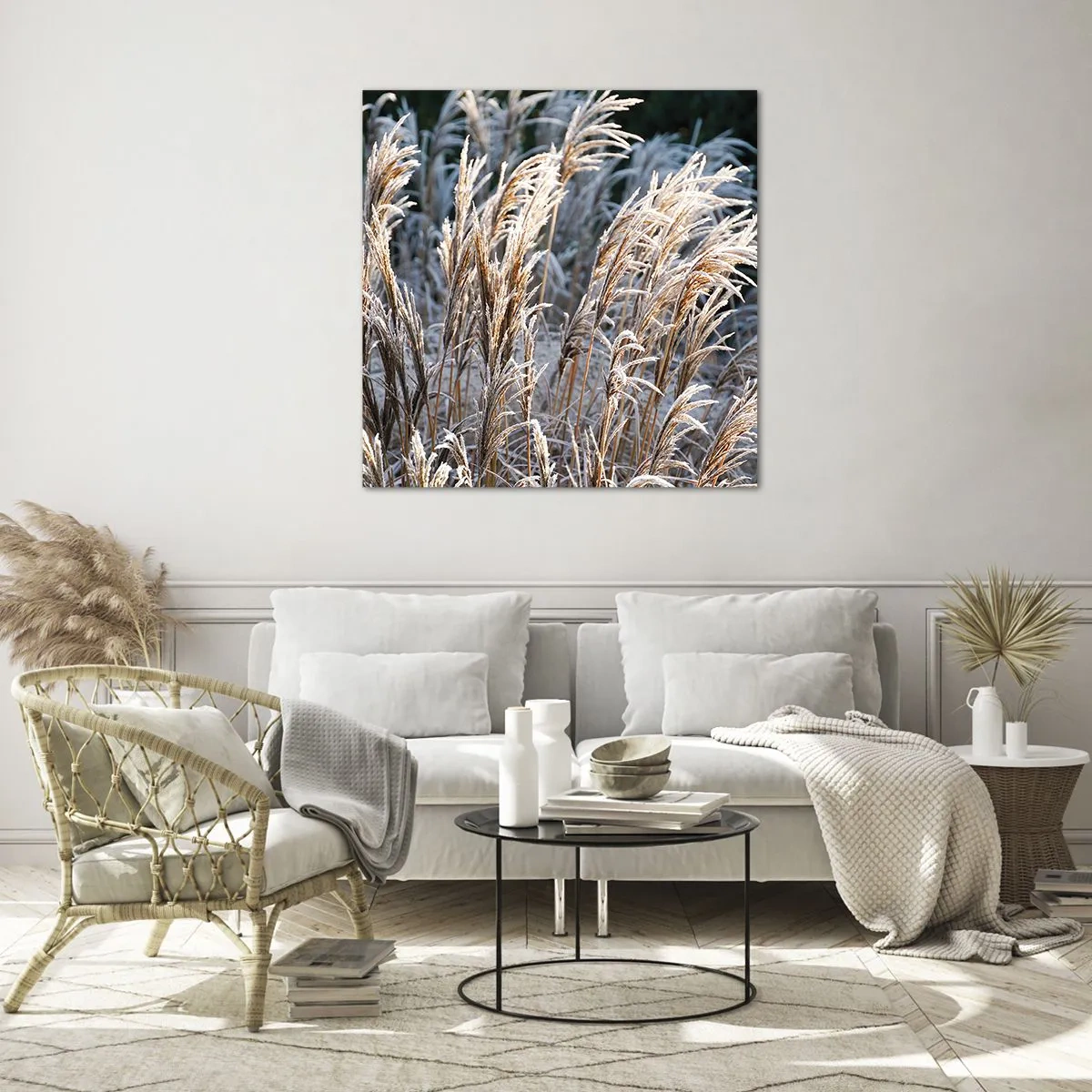 Schilderen op glas - Gekleed met vorst - 70x70 cm