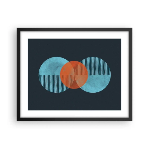 Poster in een zwarte lijst - Symmetrische compositie - 50x40 cm