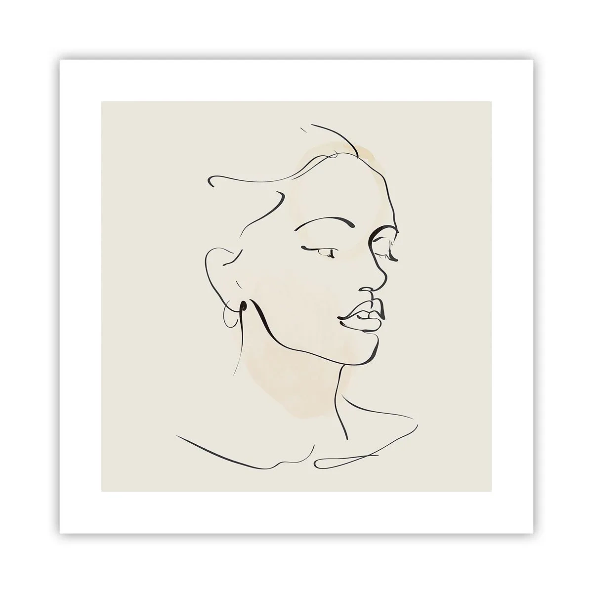 Poster - Een bepaalde lijn - 40x40 cm