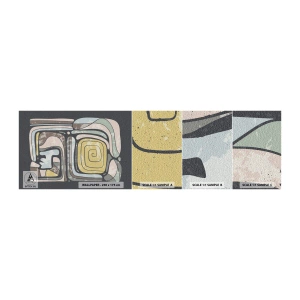 Fotobehang Staaltje Standard Eco - Abstractie in de precolumbiaanse geest - Abstractie, Boho, Op leeftijd - 100x30 cm