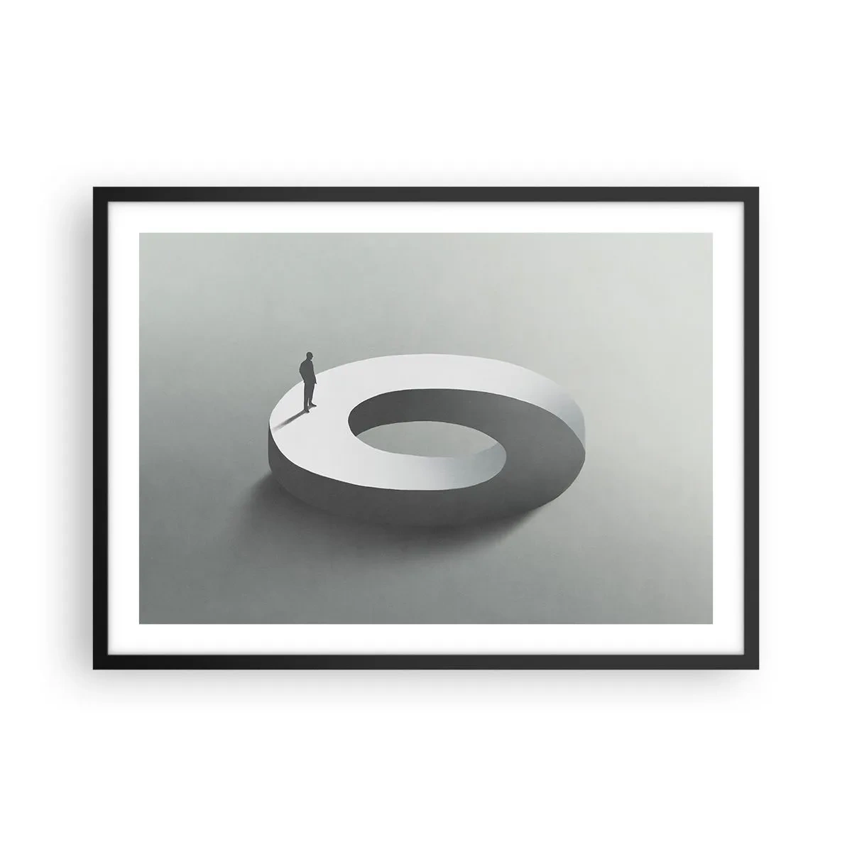 Poster in een zwarte lijst - En wees hier slim - 70x50 cm