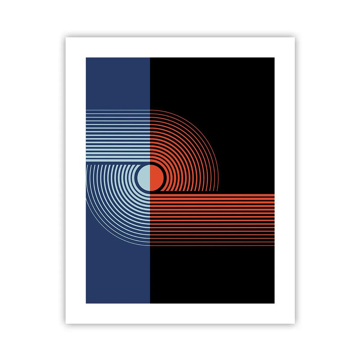 Poster - In een geometrische omhelzing - 40x50 cm
