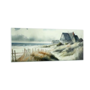 Schilderen op glas - Weg van de drukte - 100x40 cm