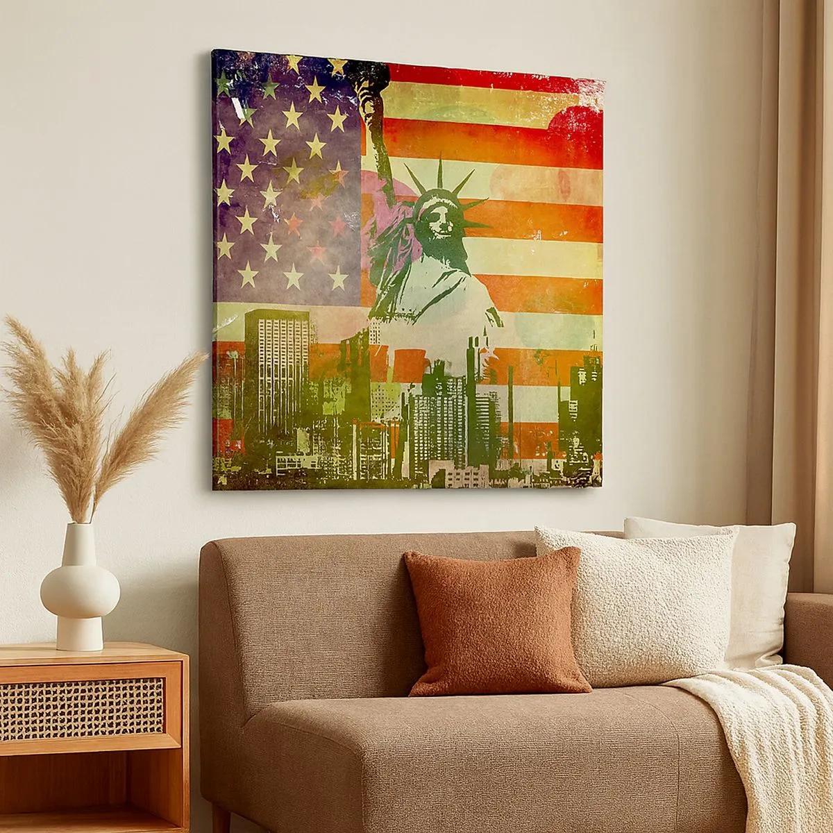 Schilderen op canvas - Viva America! - 30x30 cm