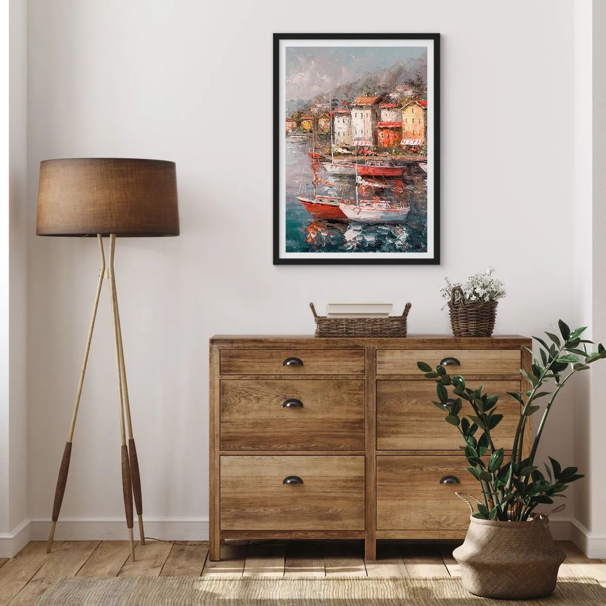 Poster in een zwarte lijst - Romantisch toevluchtsoord - 70x100 cm