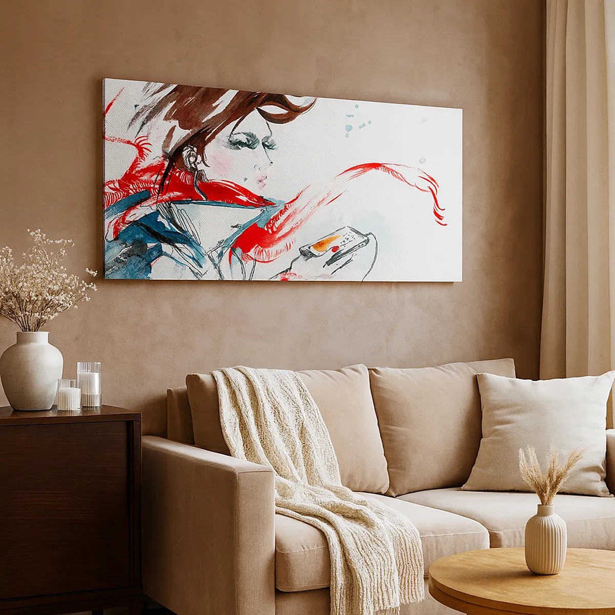 Schilderen op canvas - Er speelt iets in mij - 30x30 cm