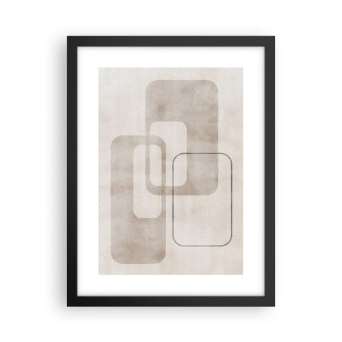 Poster in een zwarte lijst - Geometrische voeg - 30x40 cm